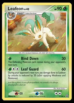 Leafeon Pokédex 470 Complete Info - Coded Yellow