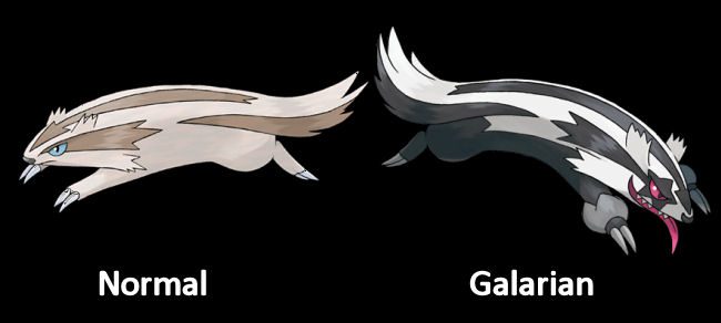 Linoone Normal and Galarian