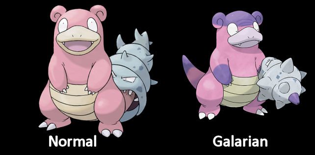 Slowbro Normal and Galarian Form