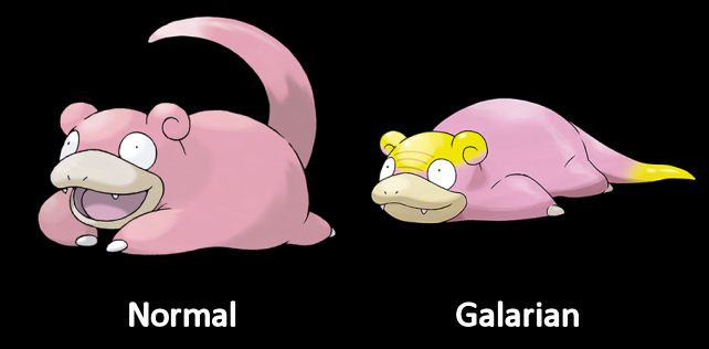 Slowpoke Normal and Galarian Form