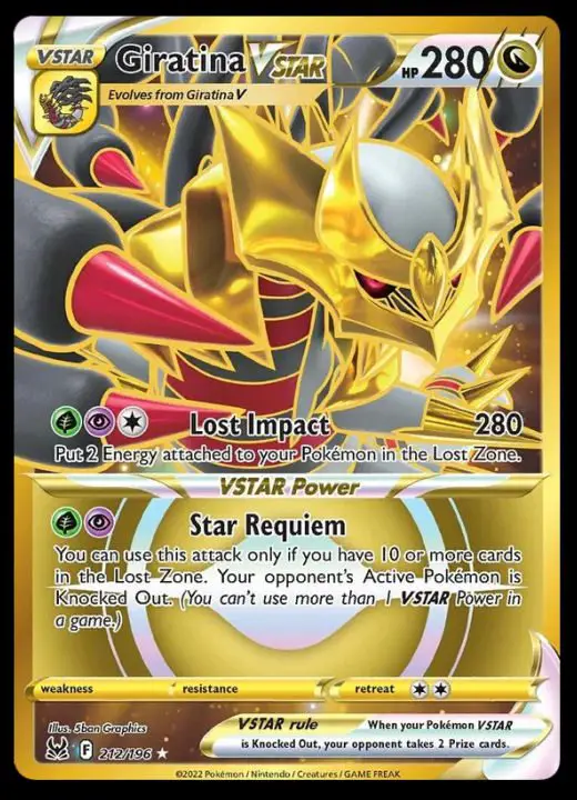 Lost Origin Chase Cards - Top 5 - Coded Yellow