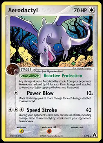 Aerodactyl Pokédex 0142 & Card List with Images - Coded Yellow