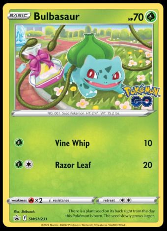 Bulbasaur Pokédex 0001 & Card List with Images - Coded Yellow