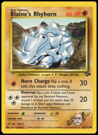 65/132 Blaine's Rhyhorn