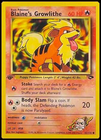 62/132 Blaine's Growlithe