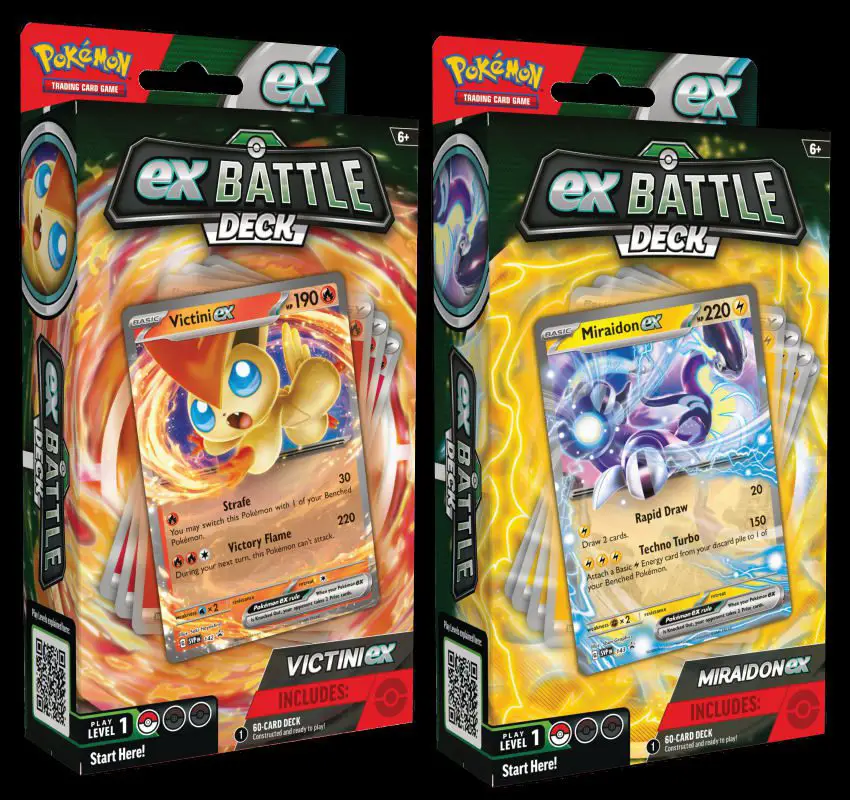 Victini Ex And Miraidon Ex Battle Decks Info And Images Coded Yellow 1680