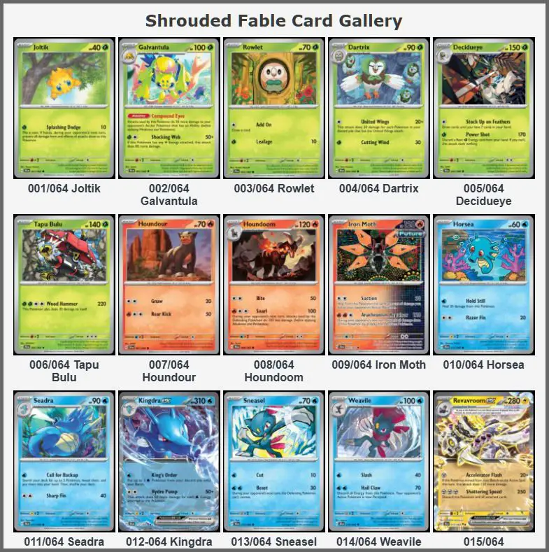 Shrouded Fable All cards revealed