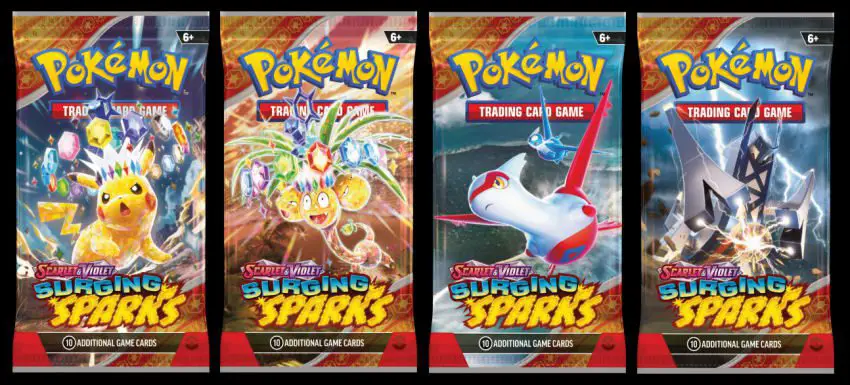 Pokémon Surging Sparks Pack Art