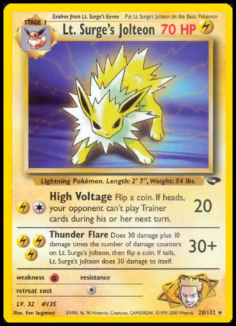 28/132 Lt Surge's Jolteon