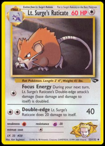 53/132 Lt Surge's Raticate