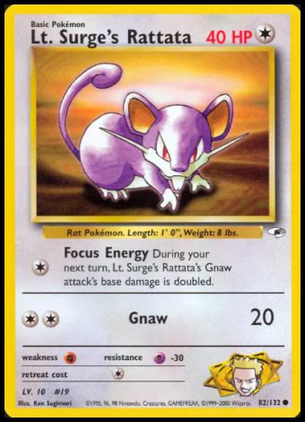 82/132 Lt Surge's Rattata