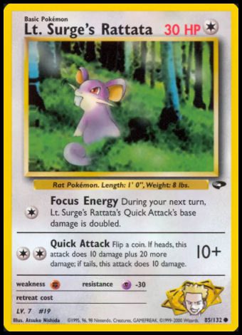 85/132 Lt Surge's Rattata